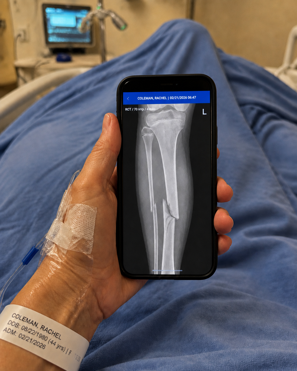 X-ray of my broken leg - the moment everything changed